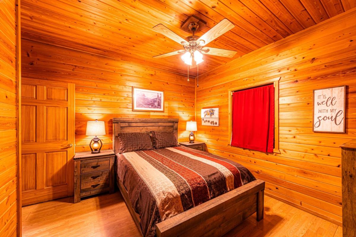 Cabin #4 The Wolves Den – Pet Friendly- Sleeps 6 – Playground & Game Room